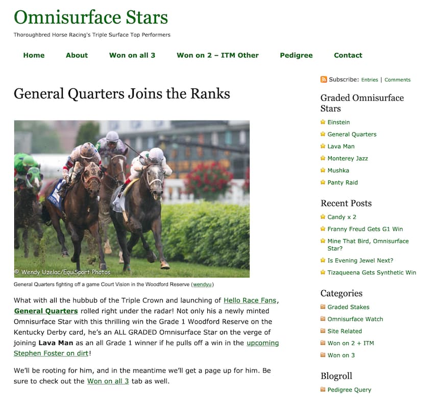 The original Omnisurface Stars blog